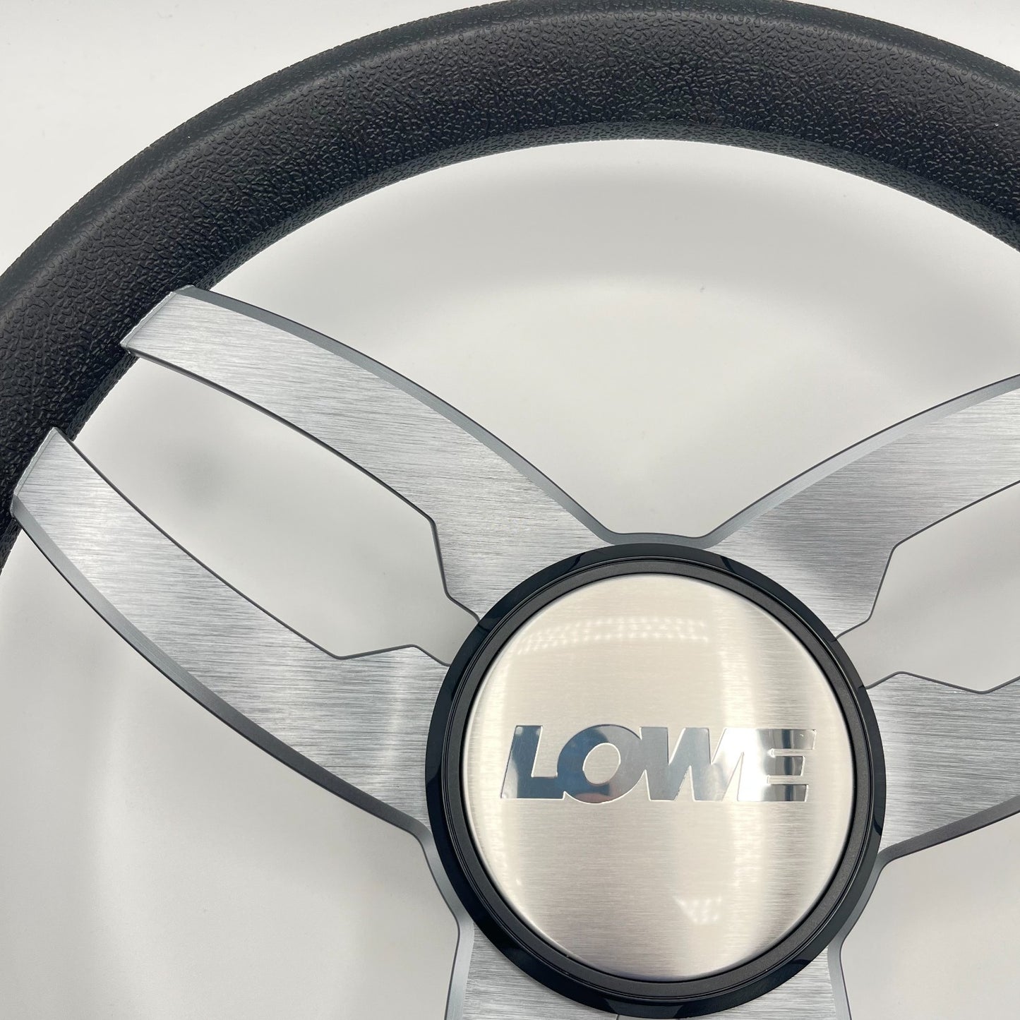 Cabrio Boat Steering Wheel Gray Brushed Alum Spoke | Lowe Boat