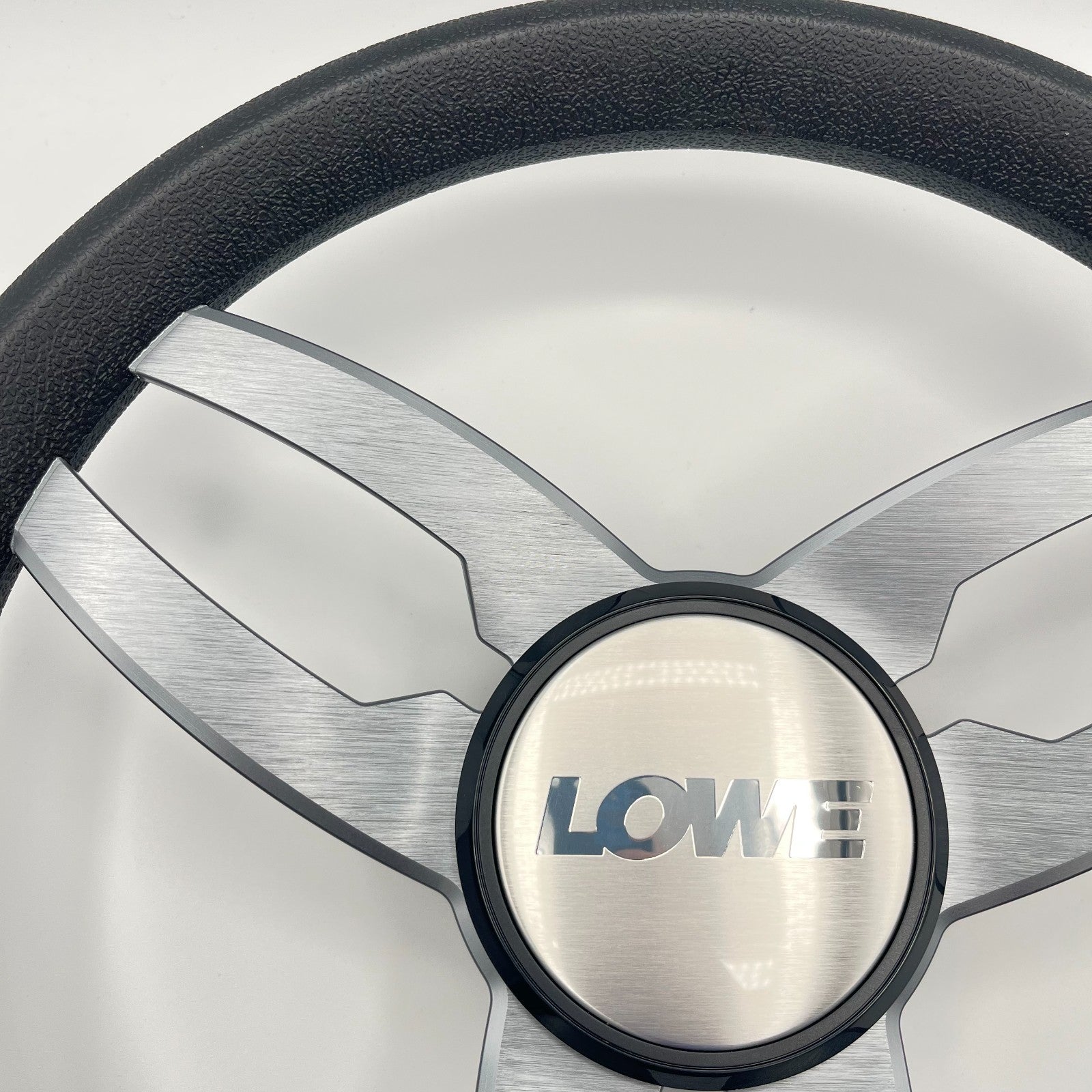 Cabrio Boat Steering Wheel Gray Brushed Alum Spoke | Lowe Boat