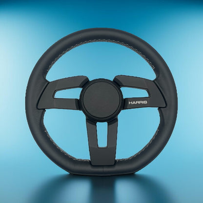 Gussi Italia Boat Sinel Steering Wheel Black Billet Aluminum Spoke | Harris