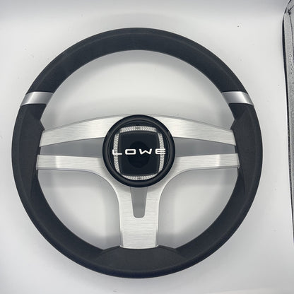 Badia Boat Steering Wheel Brushed Aluminum Spokes | Lowe Boats