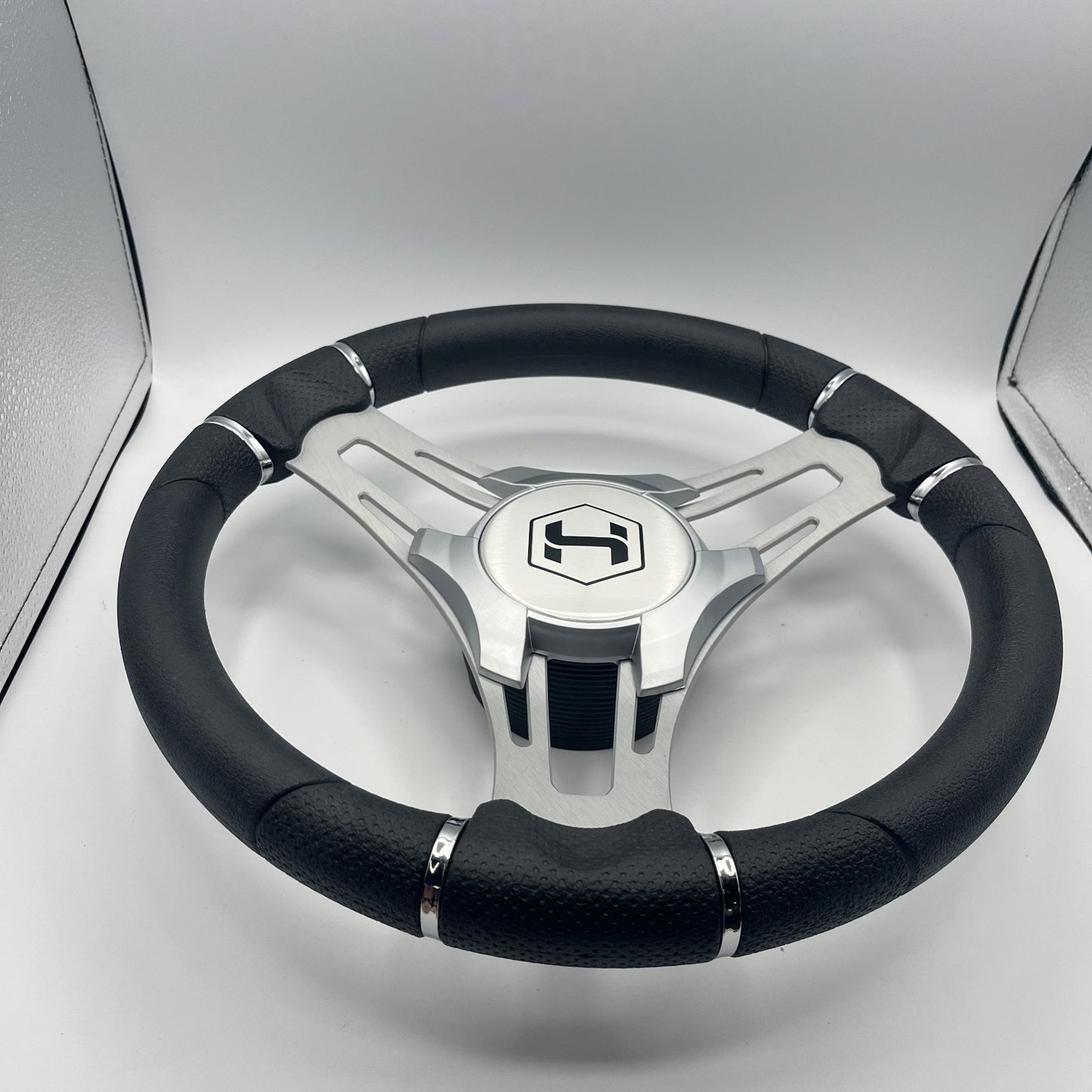 Verona Boat Steering Wheel Brush Alum Spoke | Harris Pontoon