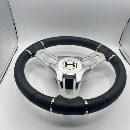 Verona Boat Steering Wheel Brush Alum Spoke | Harris Pontoon