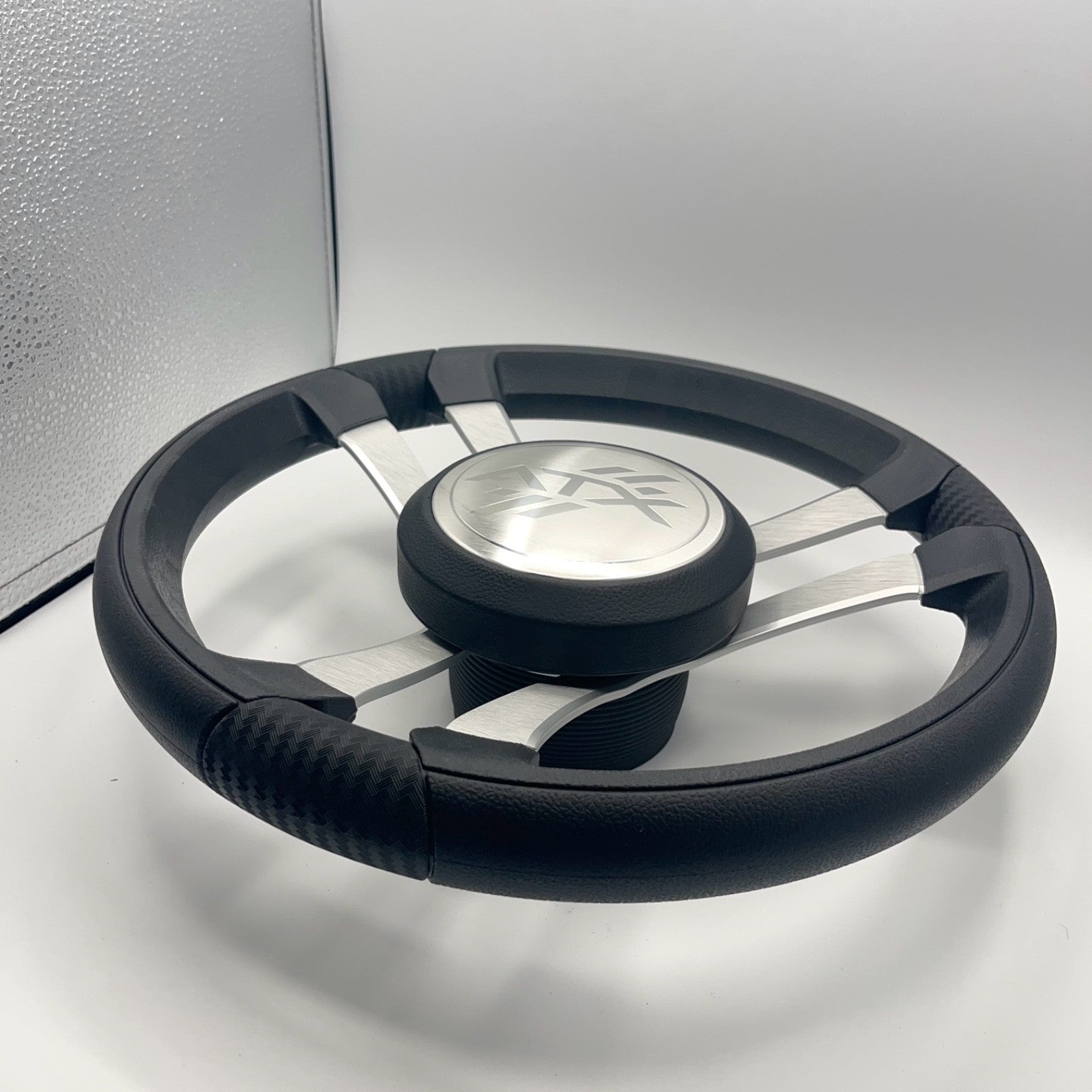 Benaco Boat Steering Wheel Brushed Aluminum Spokes | ATX Boats