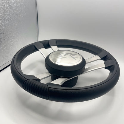 Benaco Boat Steering Wheel Brushed Aluminum Spokes | ATX Boats
