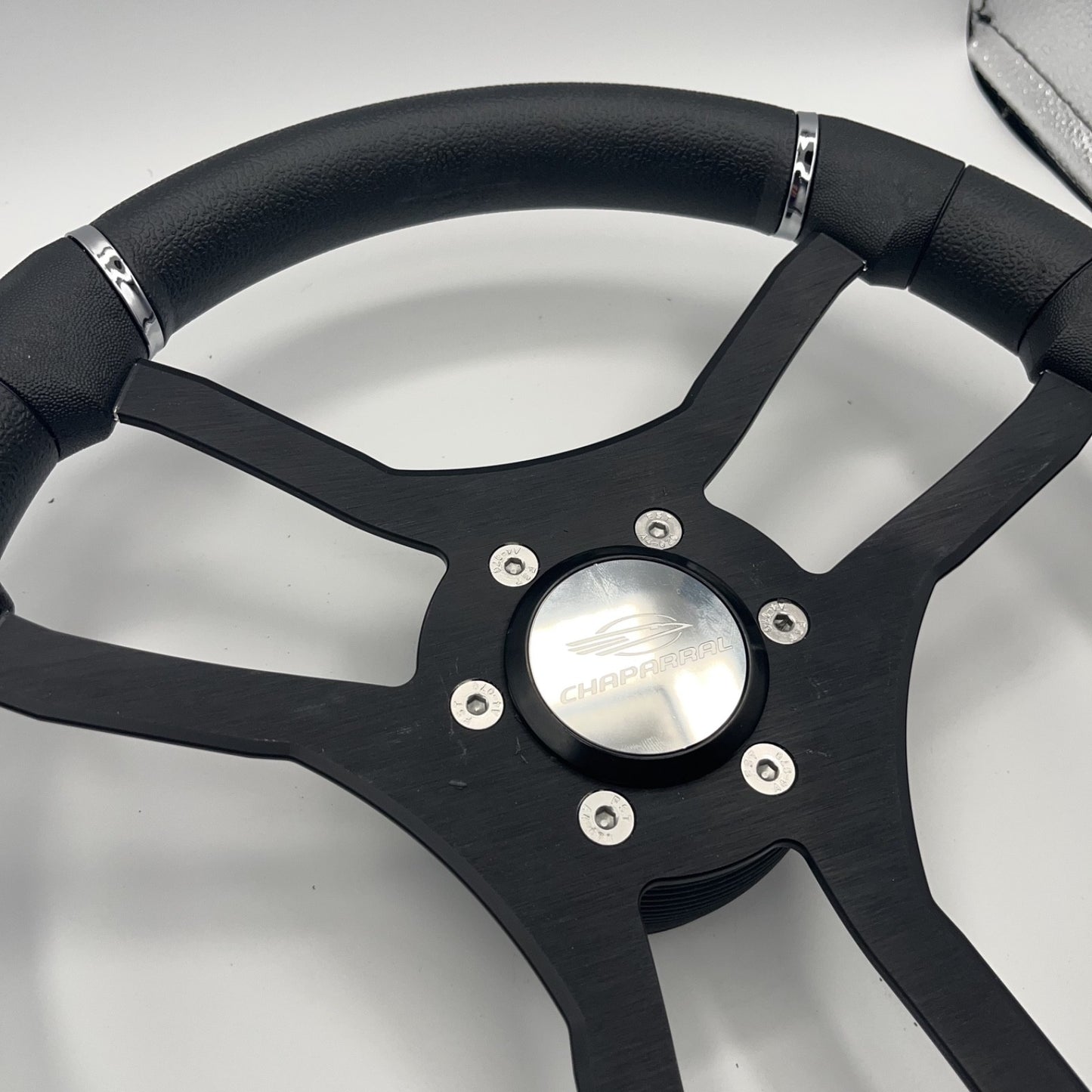 Malera Boat Steering Wheel Black Aluminum Spokes | Chaparral Boats