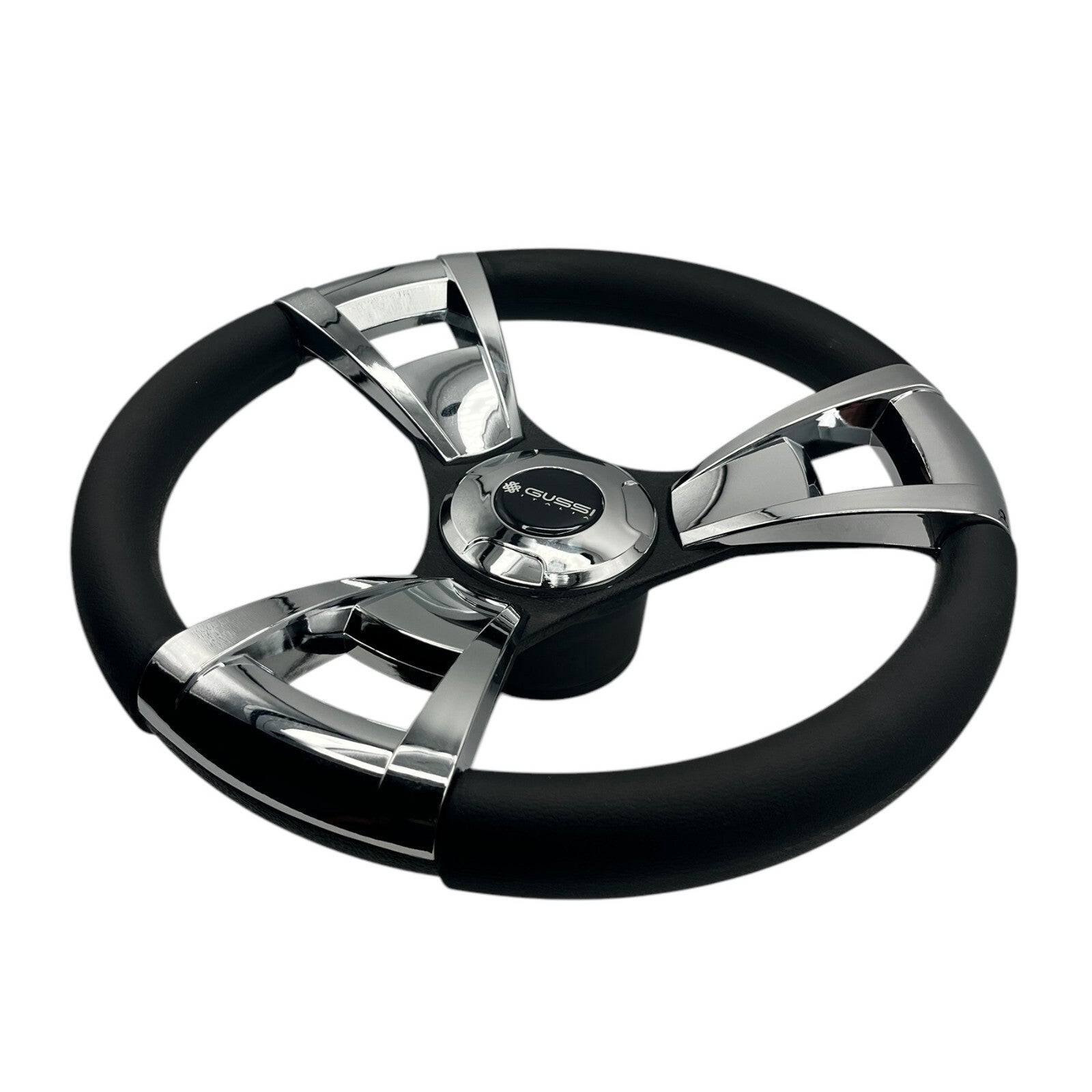 Model M13C Black & Chrome Steering Wheel fits all CLUB CAR DS Golf Carts