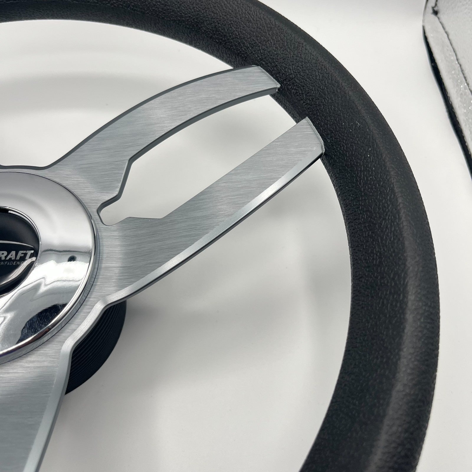 Cabrio Boat Steering Wheel Gray Brushed Alum Spoke | StabiCraft