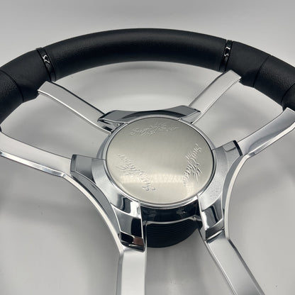 Malera Boat Steering Wheel Chrome Spokes | SunChaser