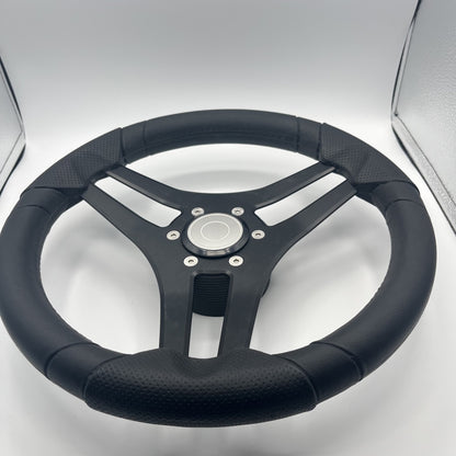 Molinara Marine Steering Wheel Black Brushed Alum Spokes | Target Style
