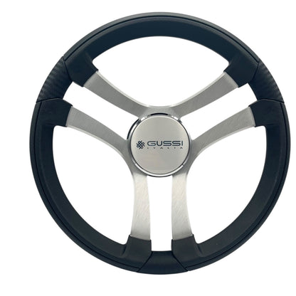 Benaco Boat Steering Wheel Brushed Aluminum Spokes