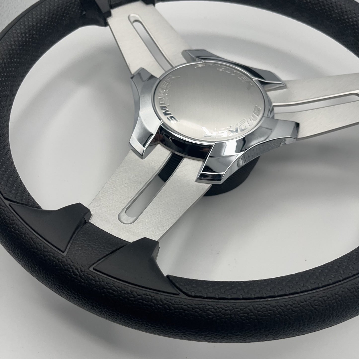 Model 15 Marine Steering Wheel Brushed Aluminum Spokes | Smokercraft