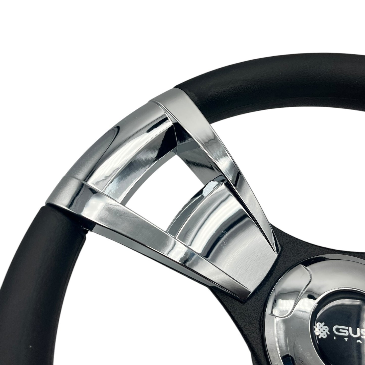 Model M13C Black & Chrome Steering Wheel fits all CLUB CAR DS Golf Carts