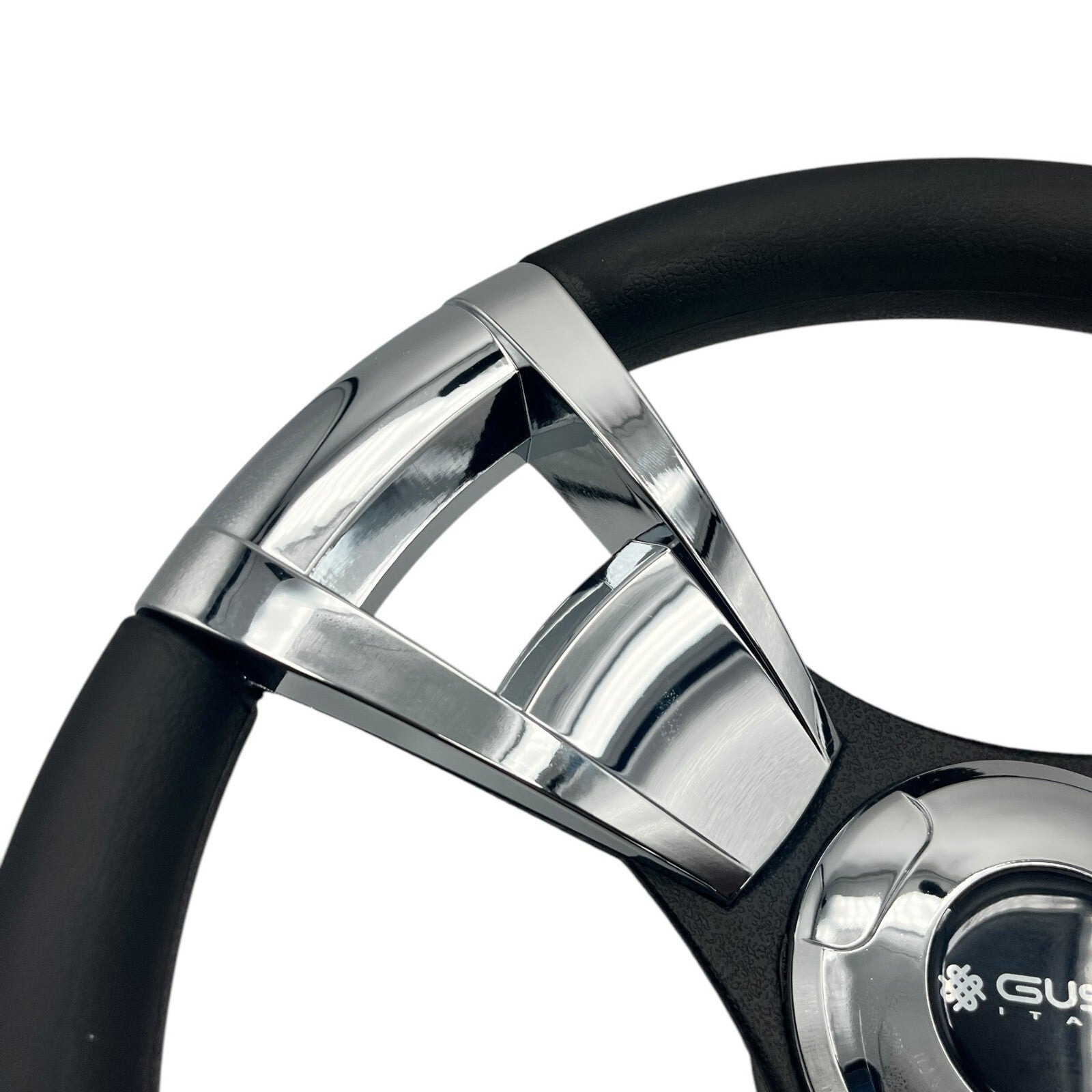 Model M13C Black & Chrome Steering Wheel fits all CLUB CAR DS Golf Carts
