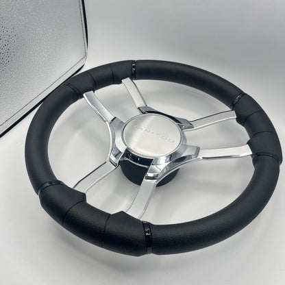 Malera Boat Steering Wheel Chrome Spokes | Manitou Chrome Star