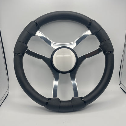 Malera Boat Steering Wheel Chrome Spokes | Plain