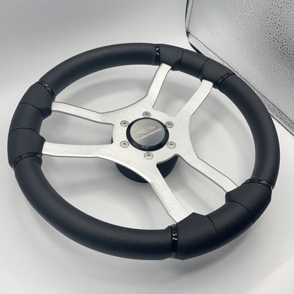Malera Boat Steering Wheel Brushed Aluminum Spokes | Chaparral Boats