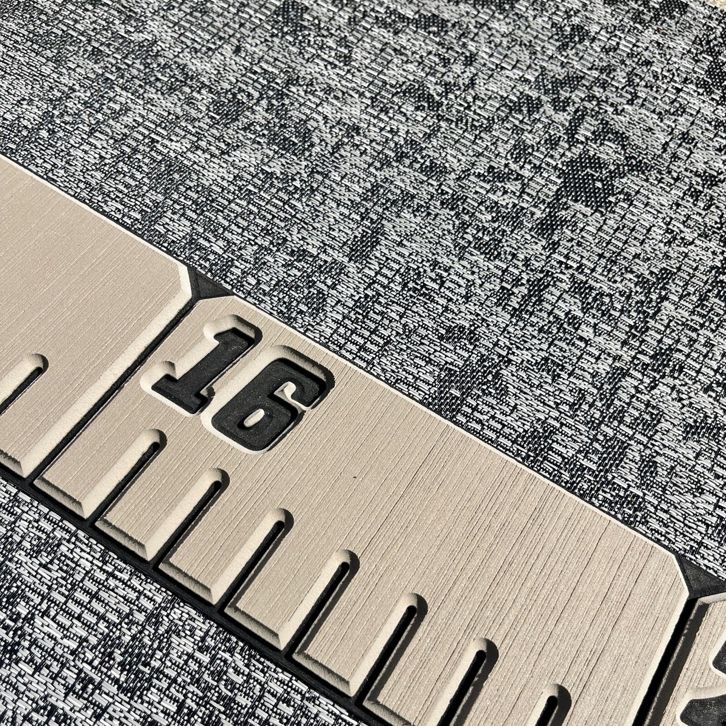 reFLEX | 36" Fish Ruler for Boats | Alaia Tan over Aphotic Black - Routered