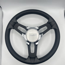 Model 15 Boat Steering Wheel Black Brushed Alum Spokes | Gussi