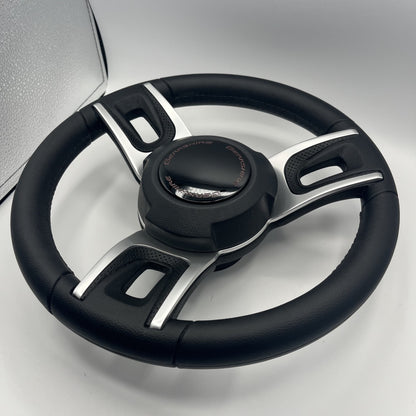 Gussi Italia Black Model 702 Steering Wheel | Berkshire Boat