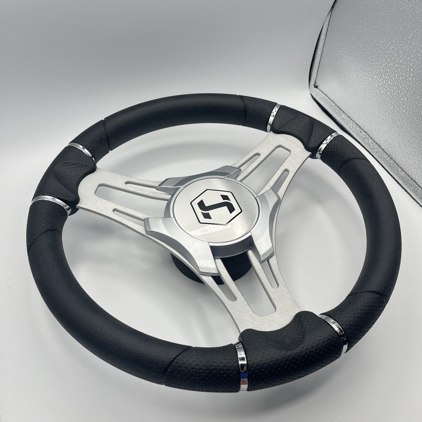 Verona Boat Steering Wheel Brush Alum Spoke | Harris Pontoon