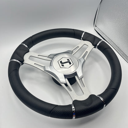 Verona Boat Steering Wheel Brush Alum Spoke | Harris Pontoon