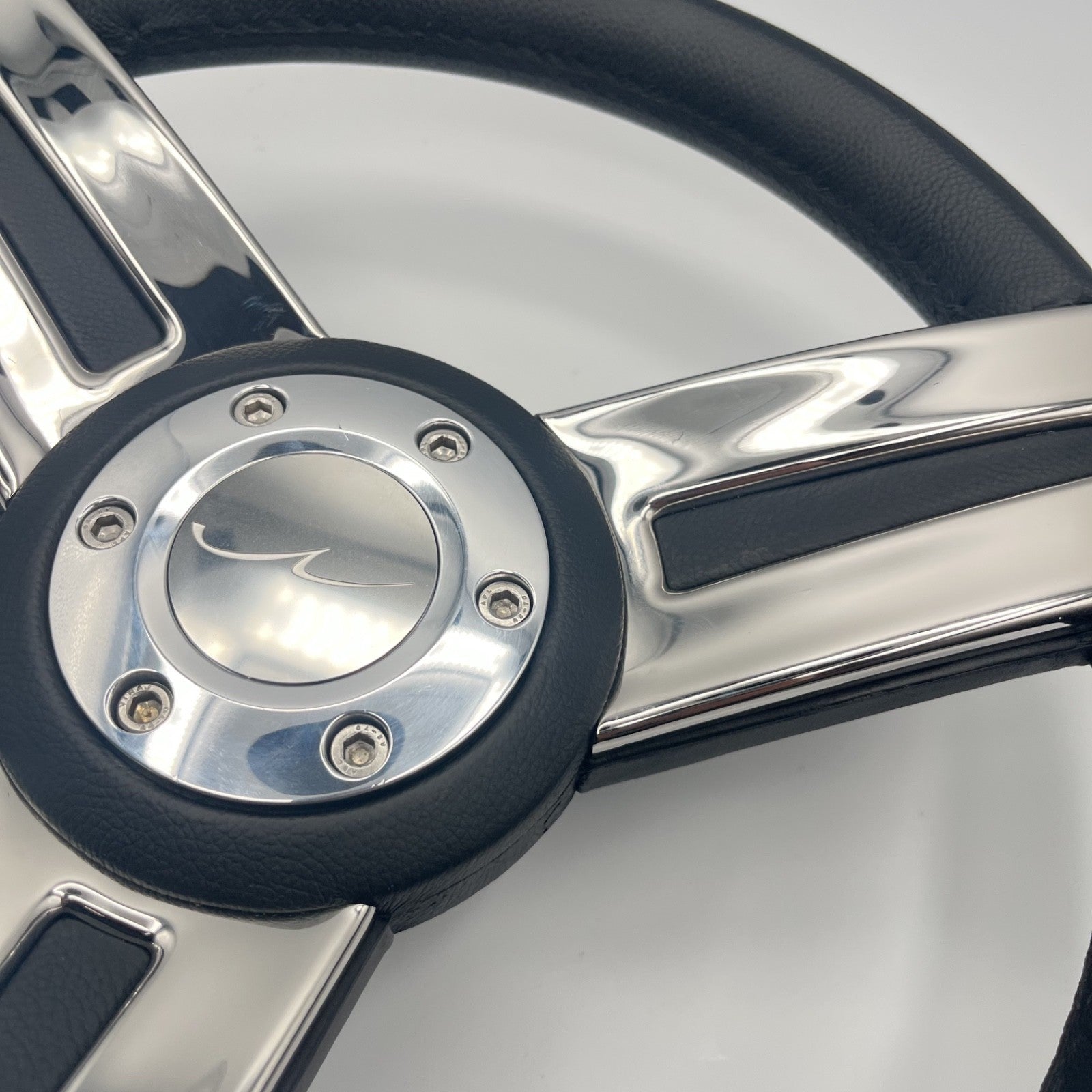 Gussi Italia Marine Steering Wheel Stainless Spoke Soft Touch Rim | Blue Wave
