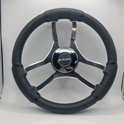 Malera Boat Steering Wheel Chrome Spokes | ABS Chrome Dome - Gussi SS Center
