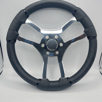 Malera Boat Steering Wheel Chrome Spokes | Snap-in Stainless Bennington