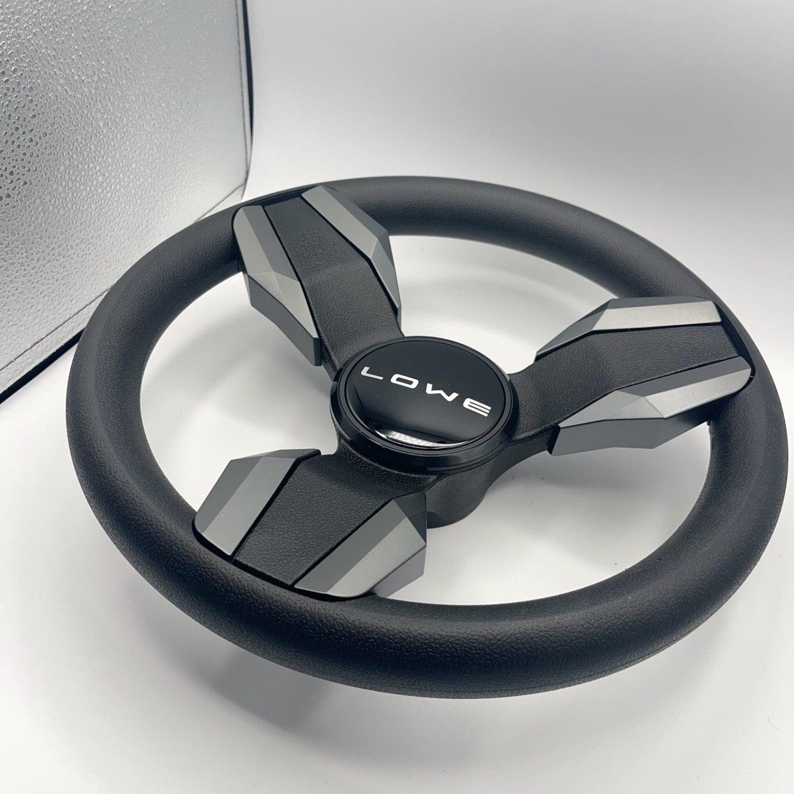 Collina Boat Steering Wheel Dark Gray Inserts - Lowe - Keyed ONLY