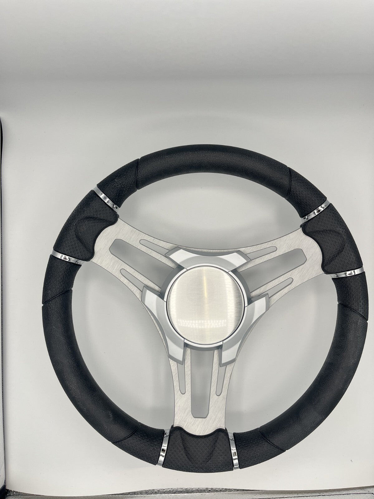 Verona Boat Steering Wheel Brushed Aluminum Spokes | Plain