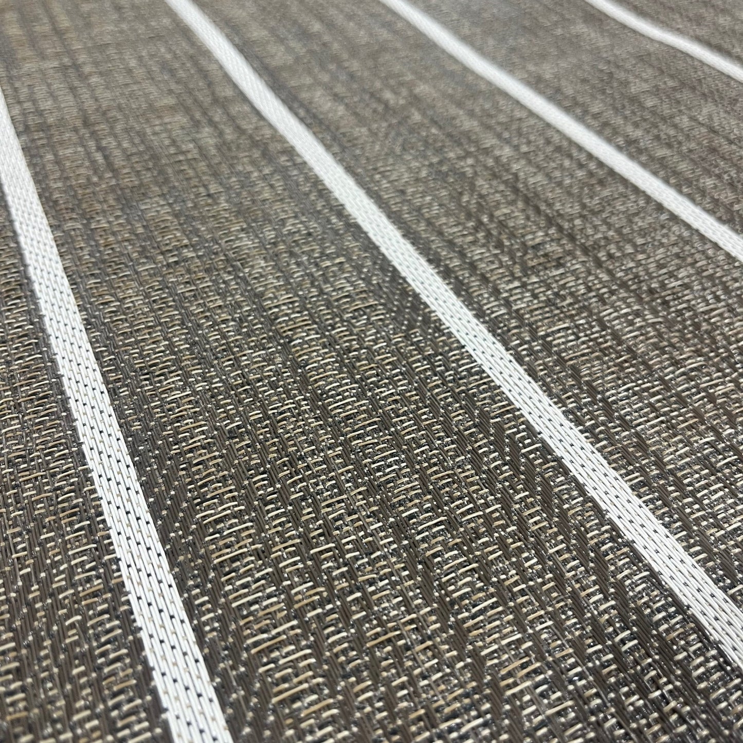 Woven Vinyl | Elmwood Teak - Leather Bound | 8'6" Wide | Choose Your Length