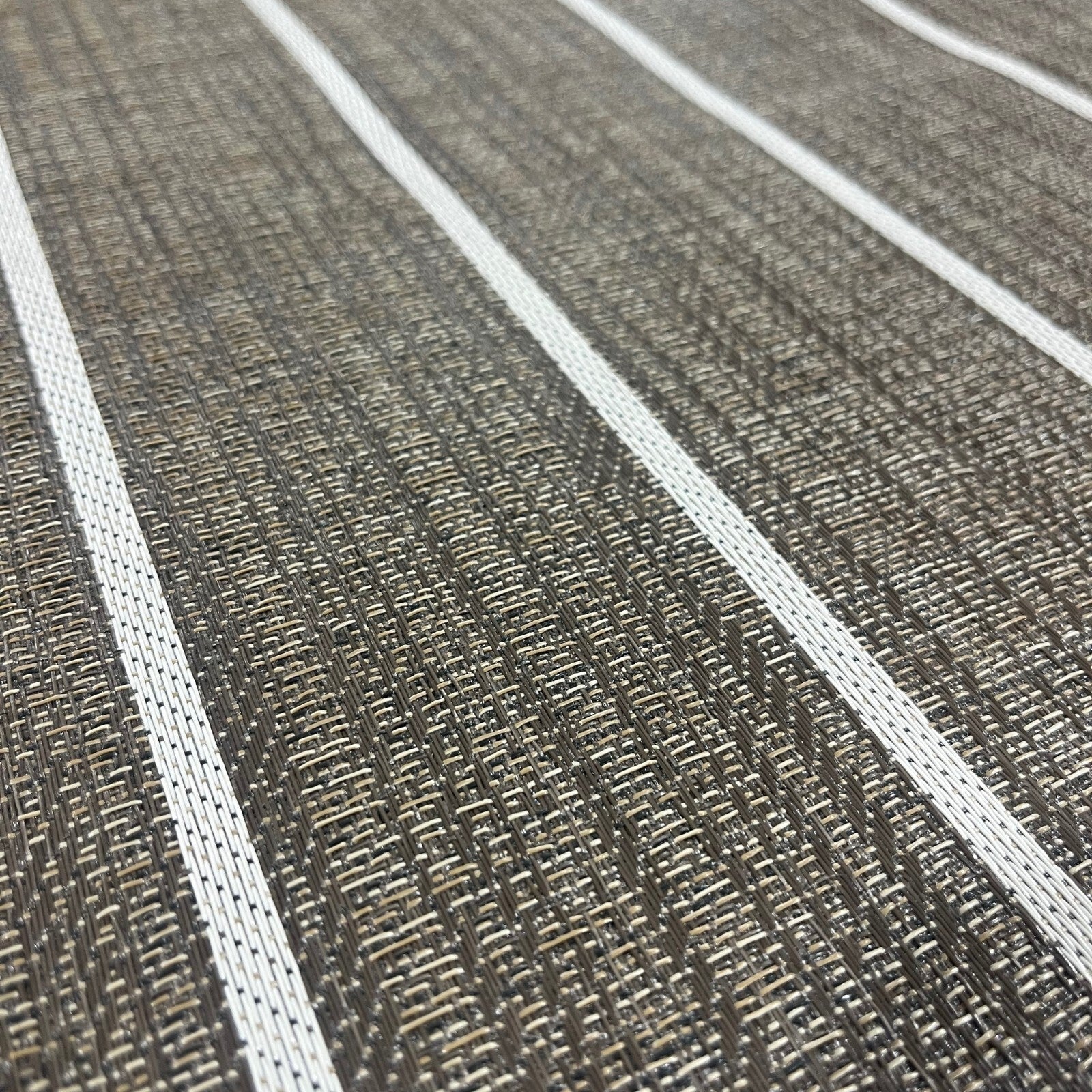 Woven Vinyl | Elmwood Teak - Leather Bound | 8'6" Wide | Choose Your Length