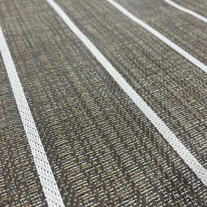 Woven Vinyl | Elmwood Teak - Leather Bound | 8'6" Wide | Choose Your Length