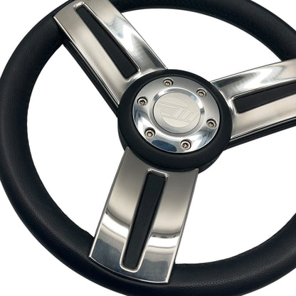 Gussi Italia Marine Steering Wheel Stainless Steel Spoke Soft Touch Rim | Malibu