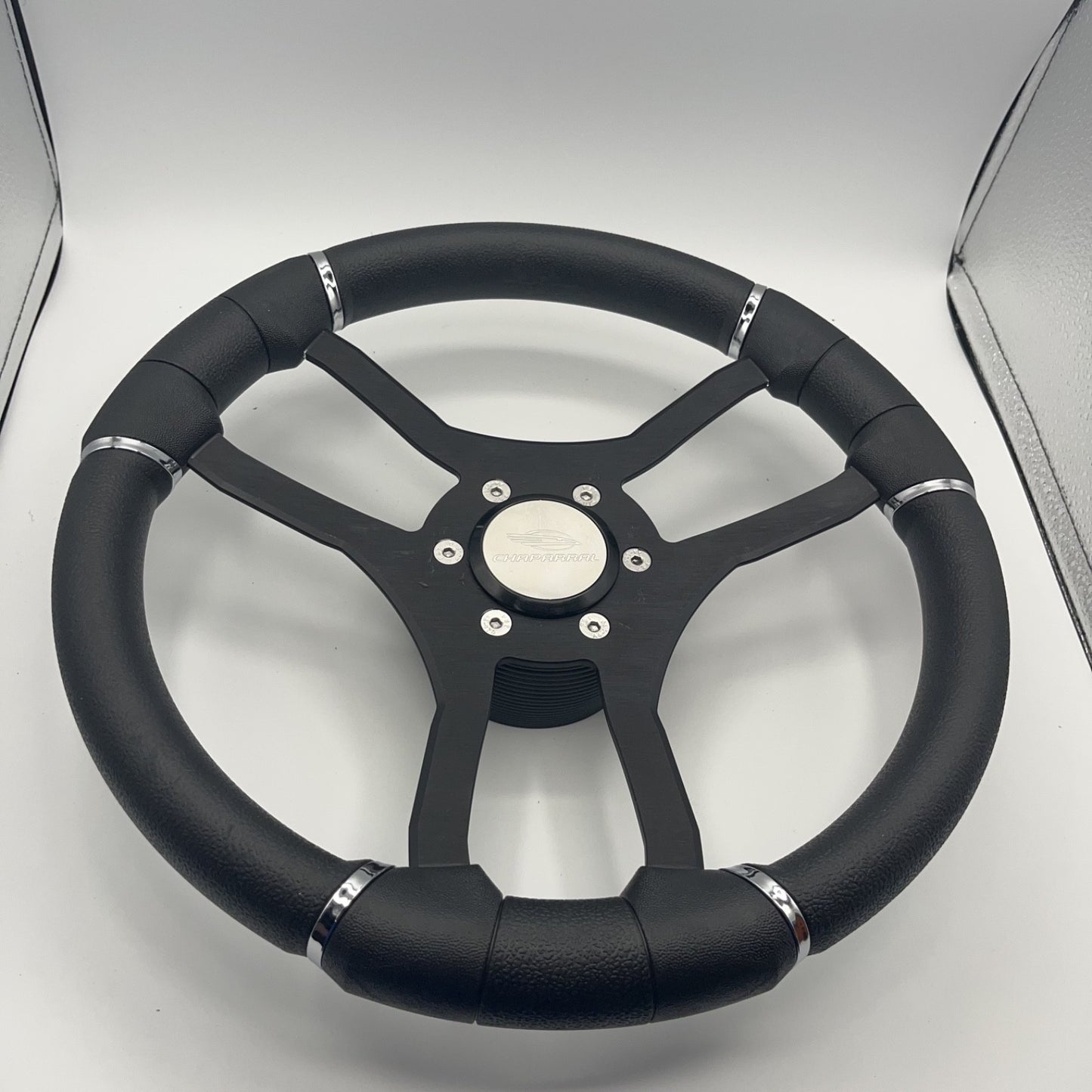 Malera Boat Steering Wheel Black Aluminum Spokes | Chaparral Boats