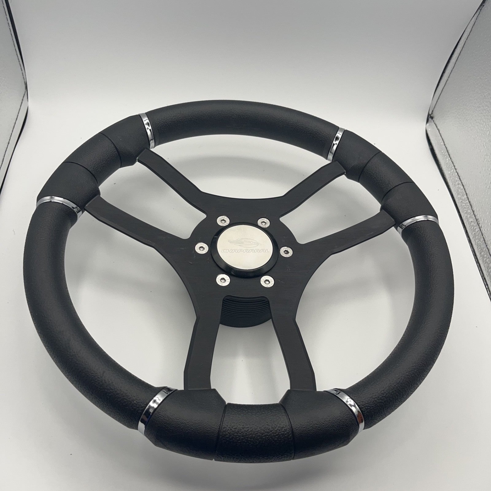 Malera Boat Steering Wheel Black Aluminum Spokes | Chaparral Boats