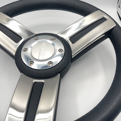 Gussi Italia Marine Steering Wheel Stainless Steel Spokes Soft Touch Rim | Axis