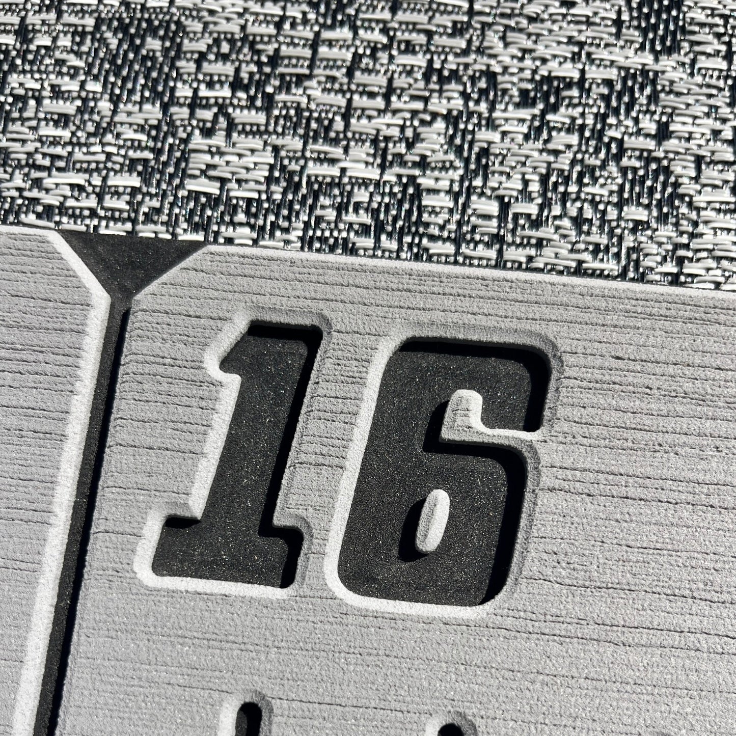 reFLEX | 36" Fish Ruler for Boats | Phoenix Grey over Aphotic Black - Routered