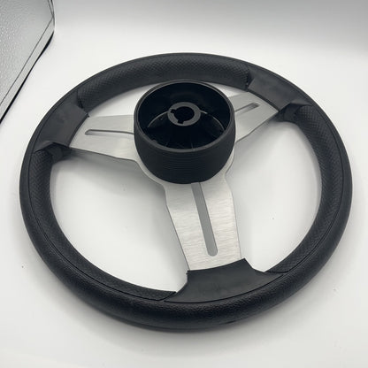 Model 15A Marine Steering Wheel Brushed Alum Spokes | Gussi Italia Cap