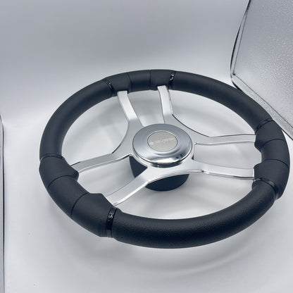 Malera Boat Steering Wheel Chrome Spokes | ABS Chrome Dome - Gussi SS Center