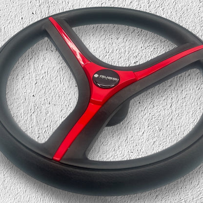 Brenta Black & Red Golf Cart Steering Wheel Fits Yamaha Golf Carts