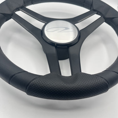 Molinara Marine Steering Wheel Black Brushed Alum Spokes | Regal
