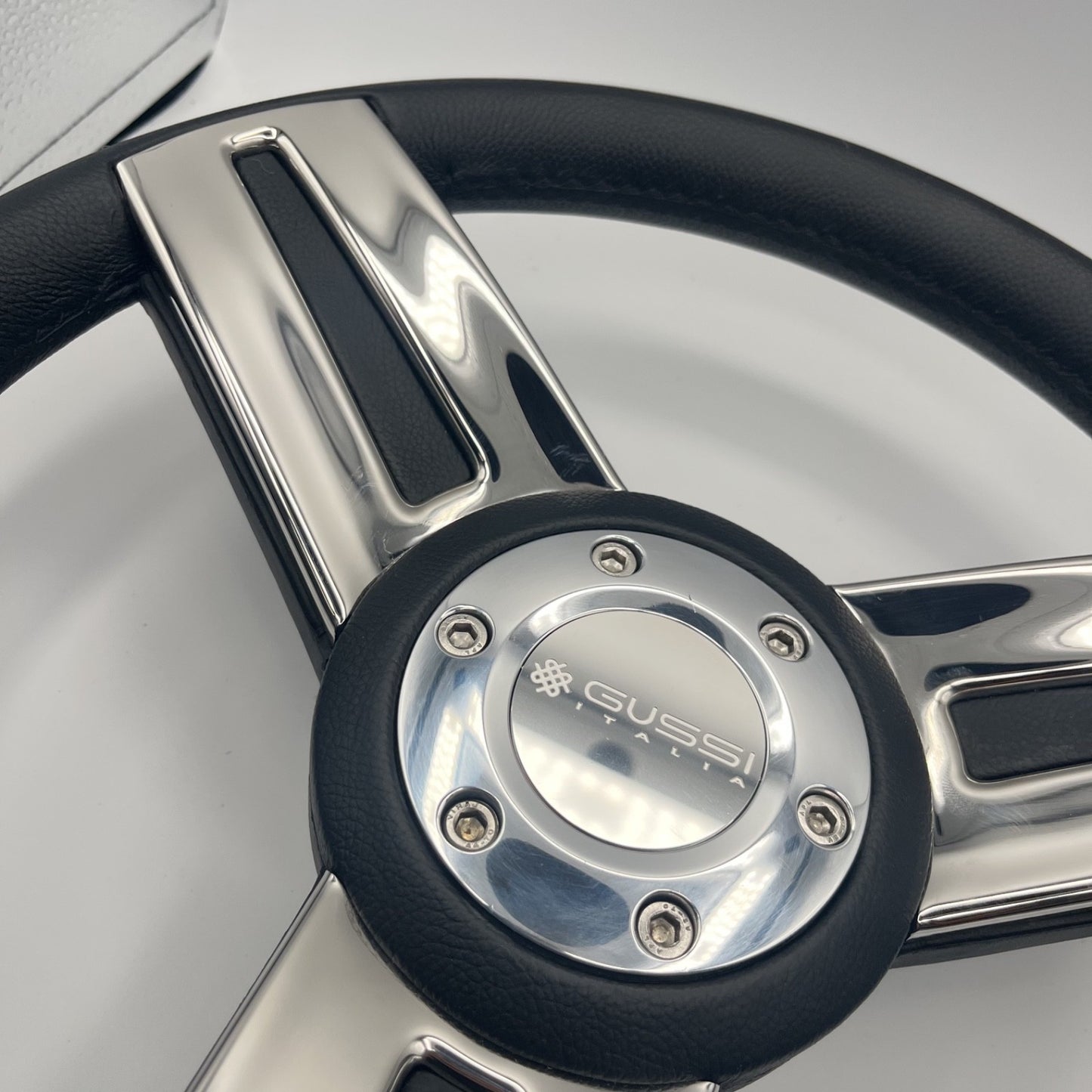 Gussi Italia Marine Steering Wheel Stainless Steel Spoke Soft Touch Rim | Gussi
