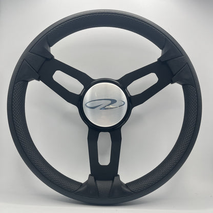 Gussi Italia Model 15 Steering Wheel Blk Brushed Alum Spokes | Searay