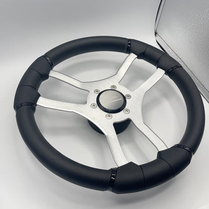 Malera Boat Steering Wheel Brushed Aluminum Spokes | Chaparral Boats