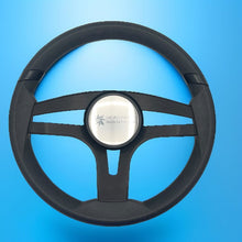 Badia Boat Steering Wheel Brushed Black Aluminum Spokes | Seastar Solutions