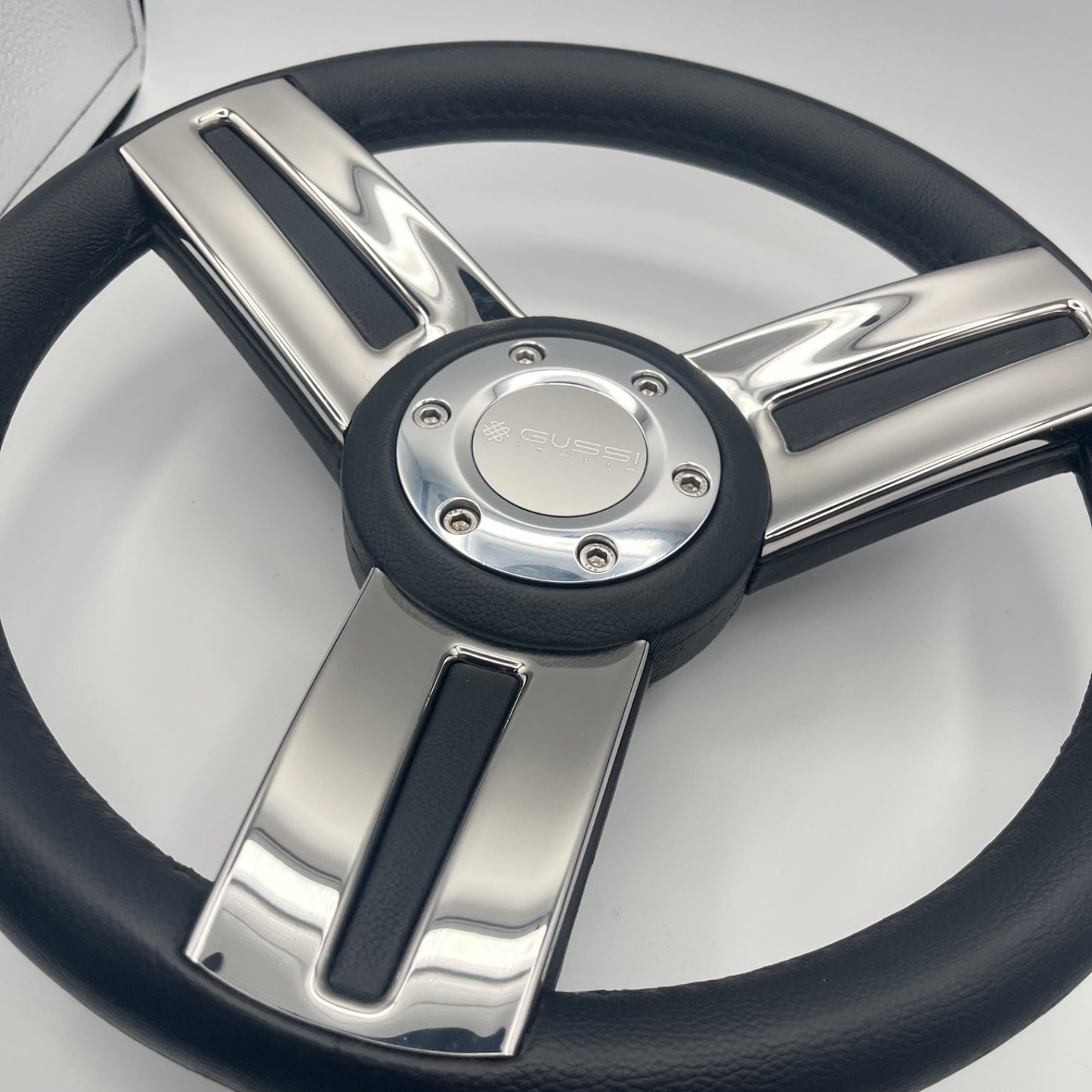 Gussi Italia Marine Steering Wheel Stainless Steel Spoke Soft Touch Rim | Gussi