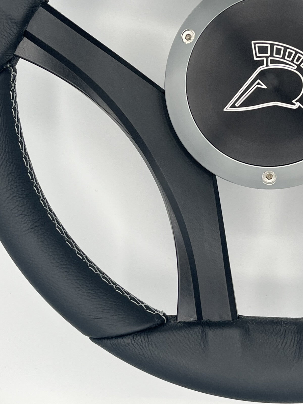 Durello Marine Steering Wheel, Black Leather Rim