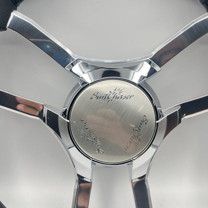 Malera Boat Steering Wheel Chrome Spokes | SunChaser
