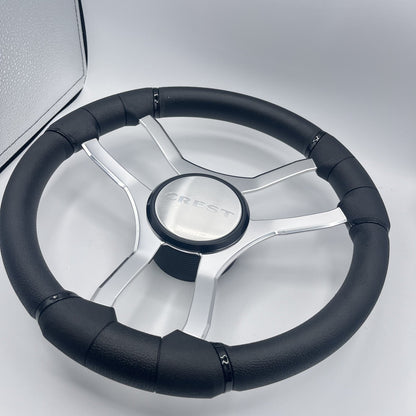 Malera Boat Steering Wheel Chrome Spokes | Crest